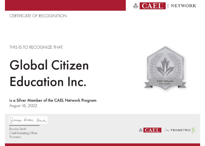 CAEL Network Program Certificate