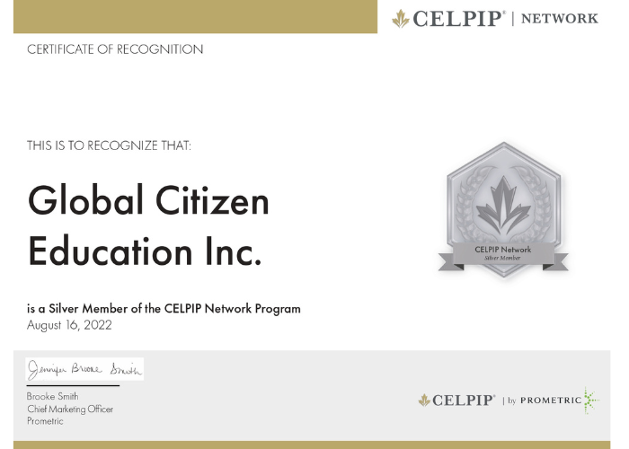 CELPIP Network Program Certificate
