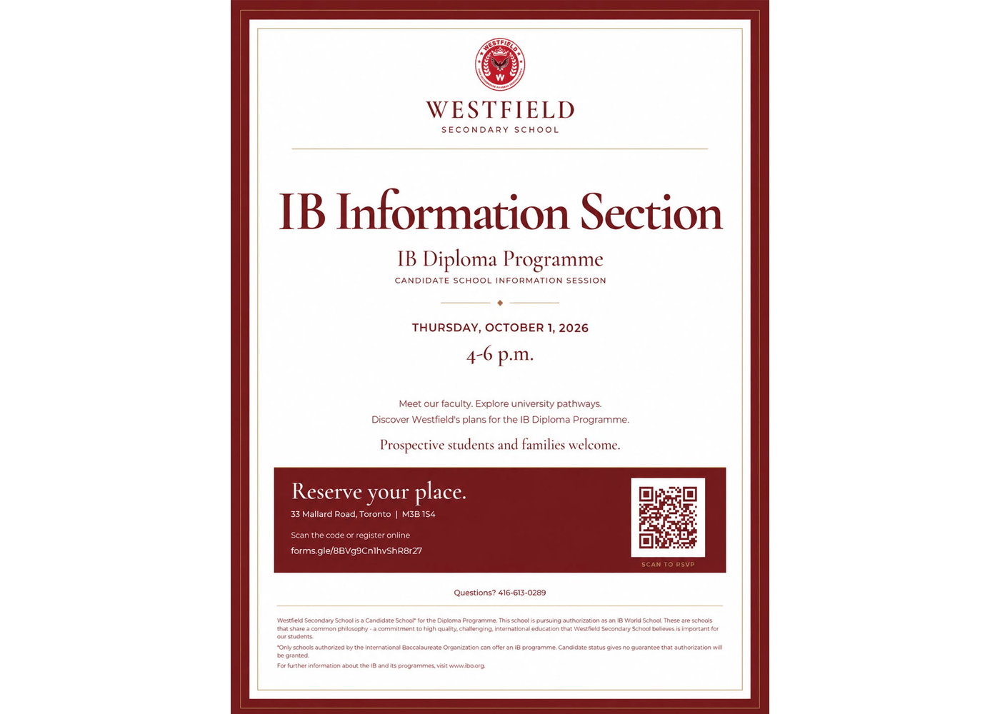 Westfield Secondary School - IB Diploma Programme